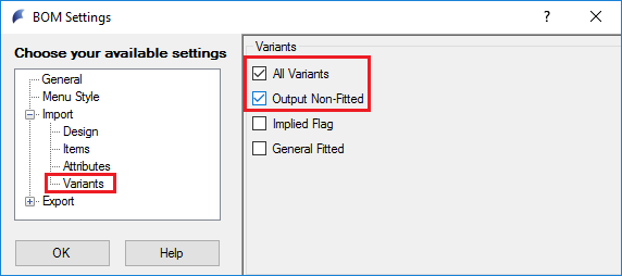 Variant Information was not set / was not correctly