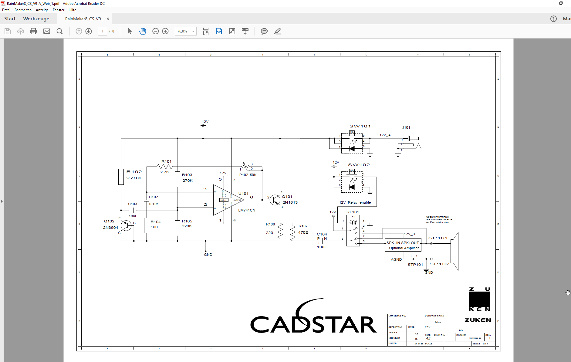 3D Promotion pcb design software cadstar basic schematics variants Bestueckungs Variante A SCM ohne non fitted PDF