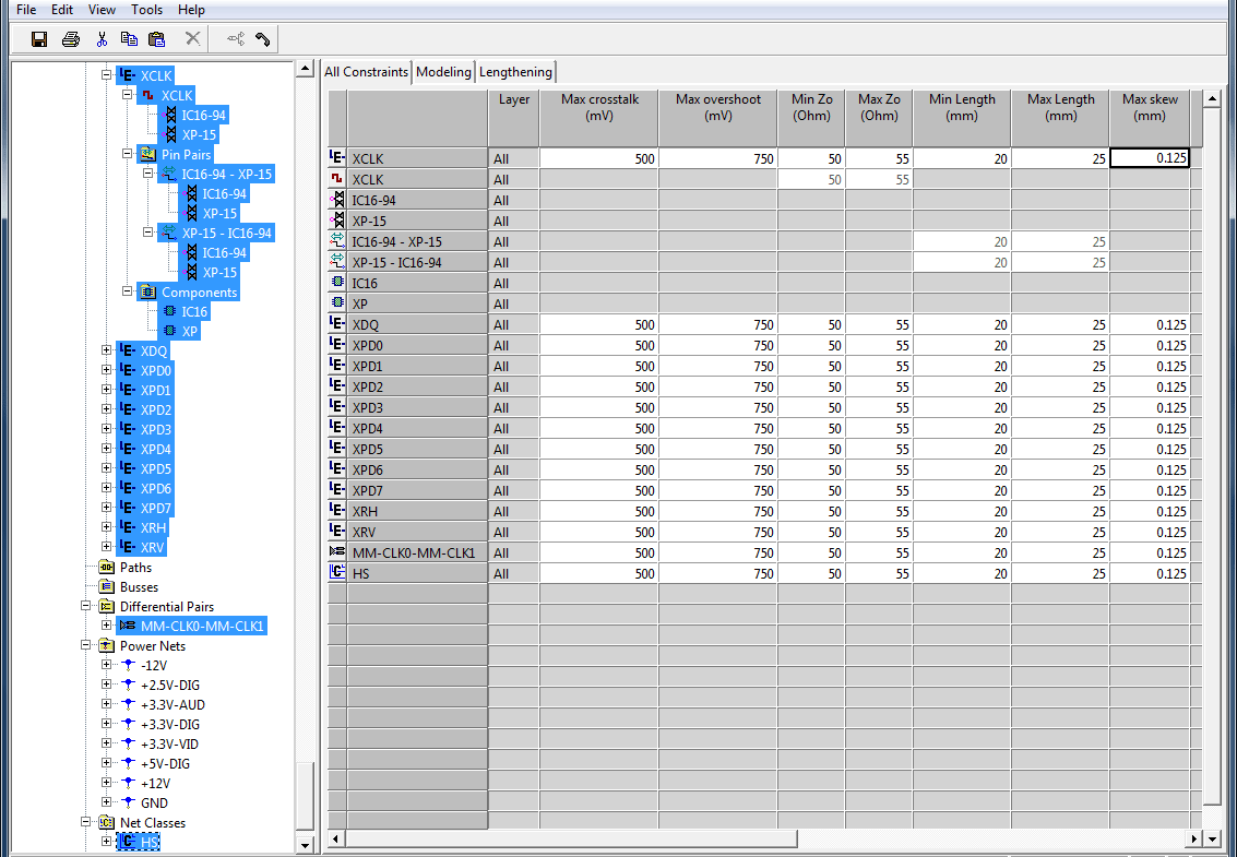 3D Promotion pcb design software cadstar professional constraint browser set constraints for any object type in a design