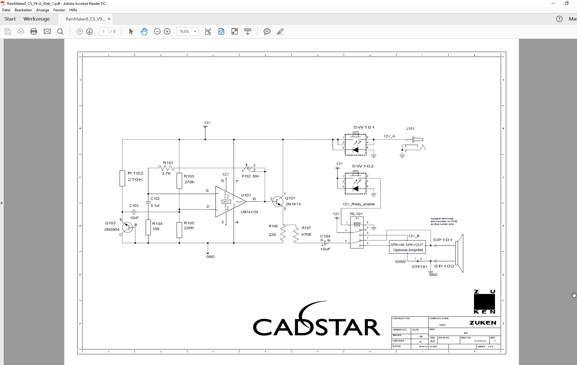 3D Promotion pcb design software cadstar professional schematics variants Bestueckungs Variante A SCM ohne non fitted PDF