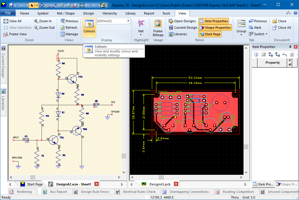 pcb design software cadstar express cross probing