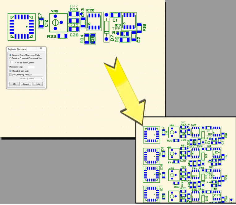 pcb design software cadstar placement planner replicate common placement and routing