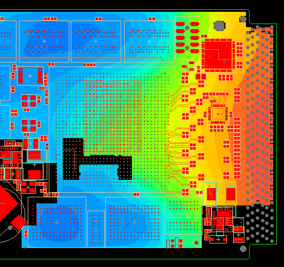 pcb design software cadstar power integrity advance common mode voltage map across pcb