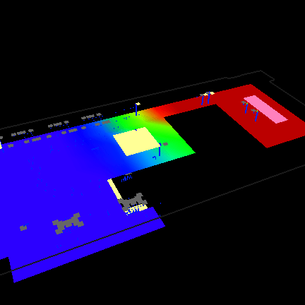 pcb design software cadstar power integrity advance dc result voltage distribution across a virtex5 design