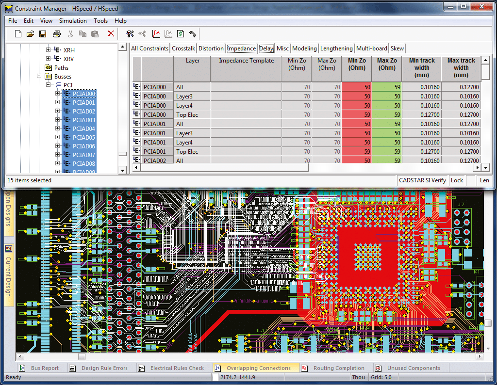 pcb design software cadstar signal integrity verify integration constraint management system for easy access and verification