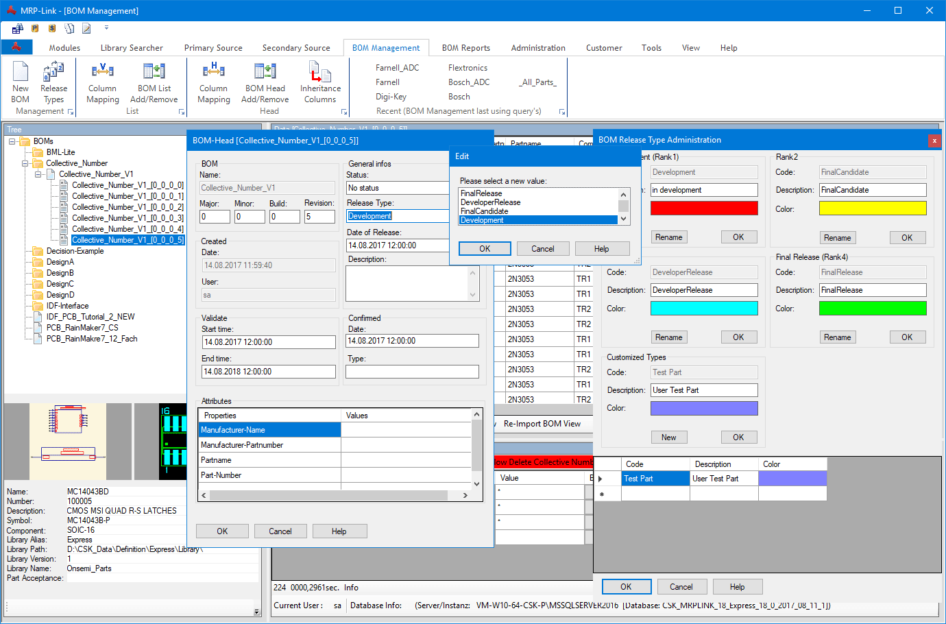 plm  erp  mrp  link  BOM  Management  BOM  Release  Types